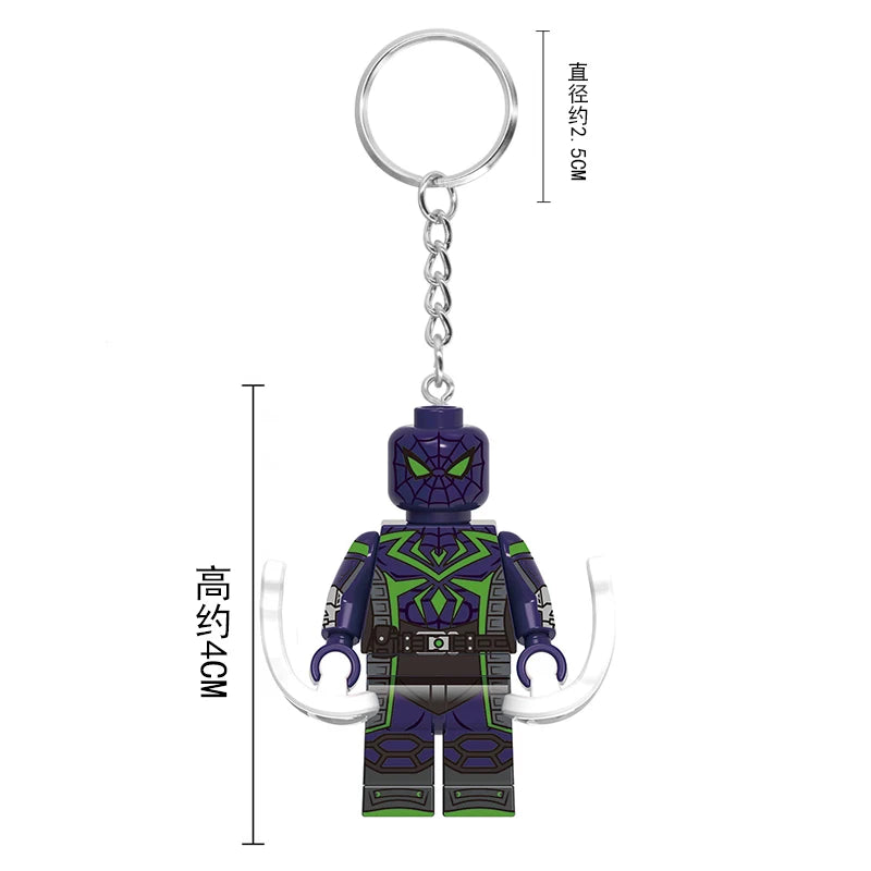 Lego Spider-Man Miles &amp; Gwen Cute Bag Keychain