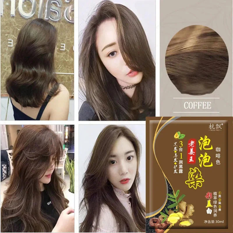 Dầu Gội Nhuộm Tóc Thảo Dược 5 Phút Không Kích Ứng