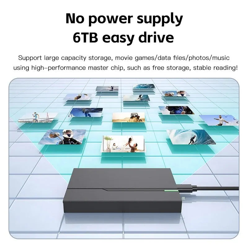 2.5'' USB 3.0 External Hard Drive Enclosure Support 6TB SATA