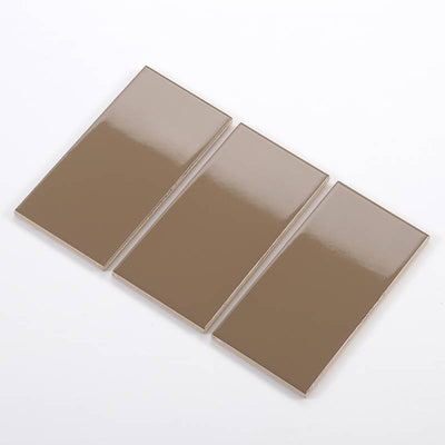 Flat matte dark brown tile size 75x150mm TA0306M