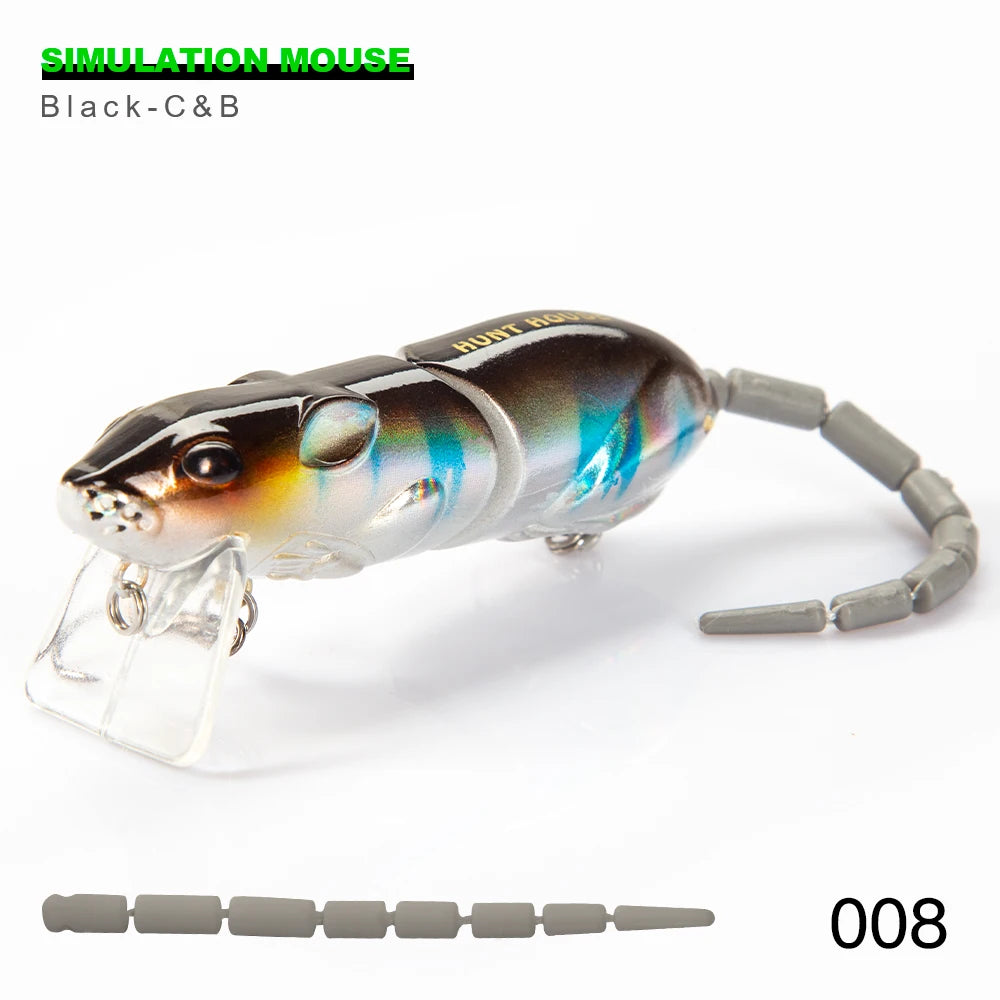 Mồi Câu Cá Hình Chuột Hunthouse Swimbait Có Lưỡi