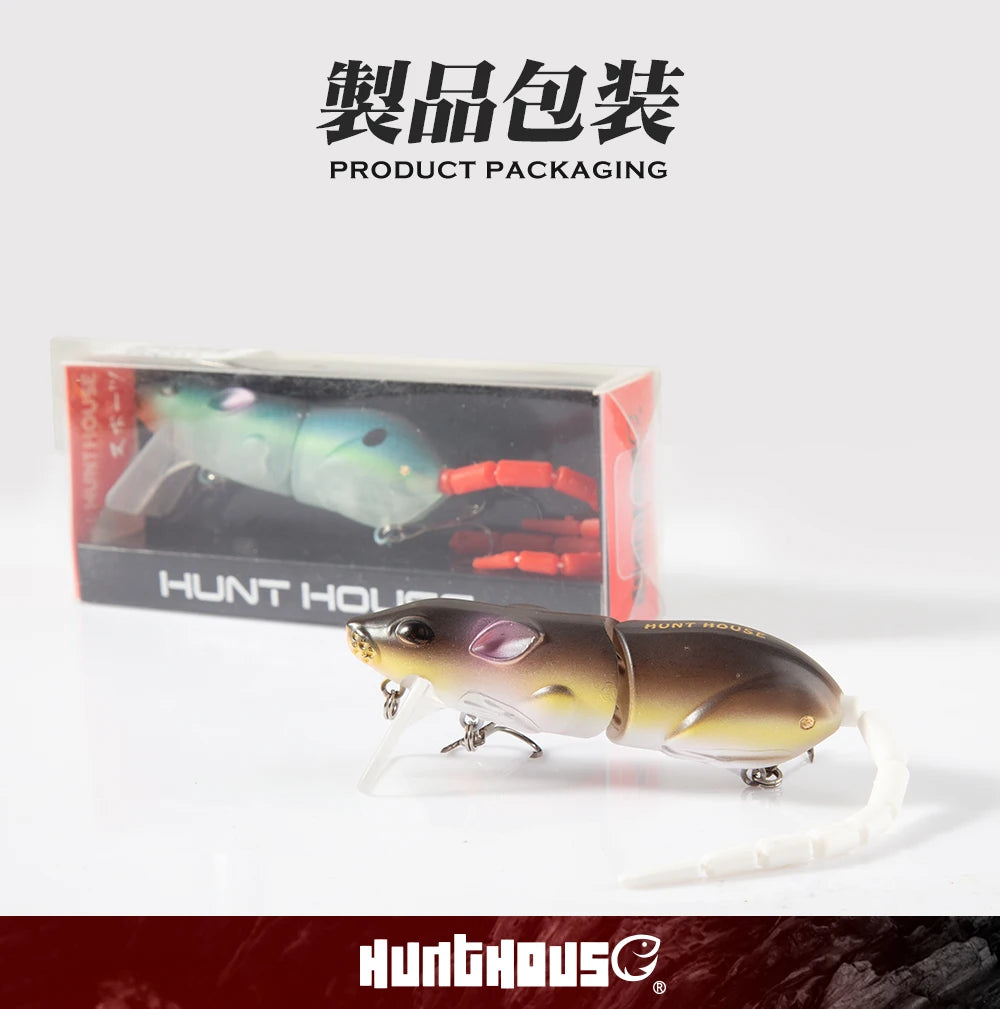 Mồi Câu Cá Hình Chuột Hunthouse Swimbait Có Lưỡi