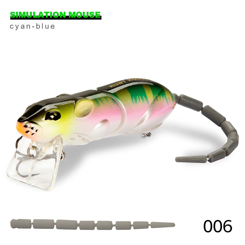 Mồi Câu Cá Hình Chuột Hunthouse Swimbait Có Lưỡi