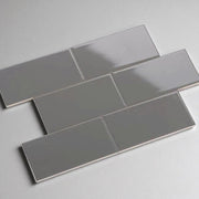 Flat matte dark gray tile 75x150mm code UTT36M
