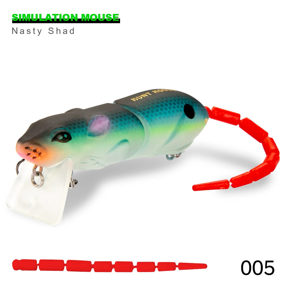 Mồi Câu Cá Hình Chuột Hunthouse Swimbait Có Lưỡi