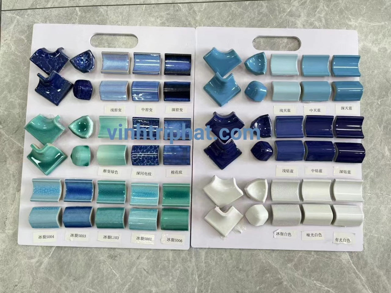 ceramic corner tile sample