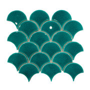 XFB90011 Cracked Glaze Fish Scale Mosaic Tile