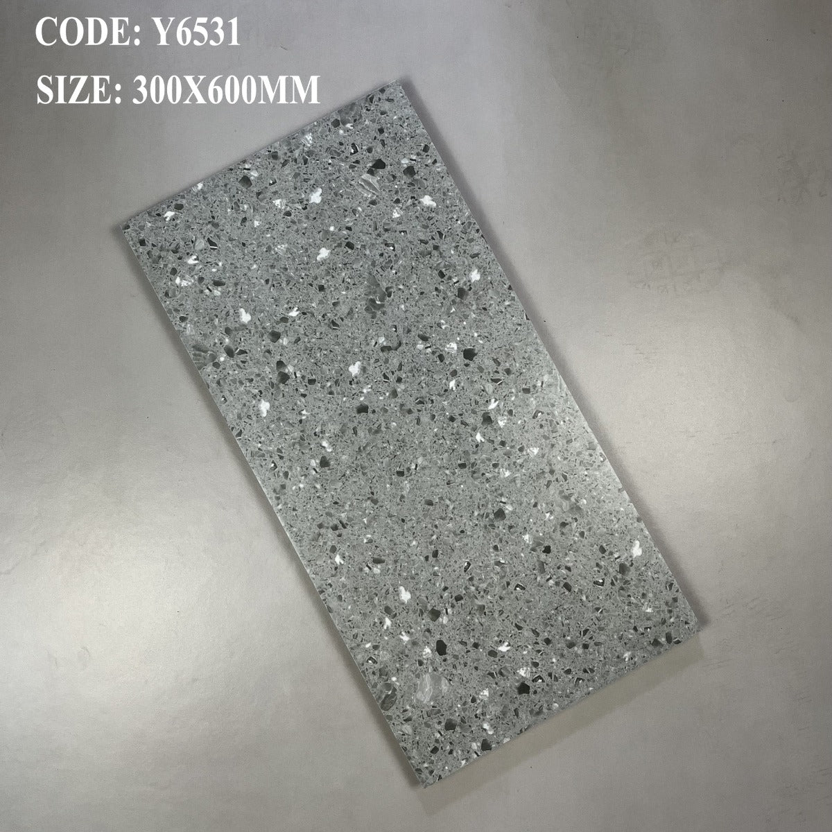 Terrazzo ceramic tile KT 300x600mm, premium product Y6531_S (1h/1.44m/8v)