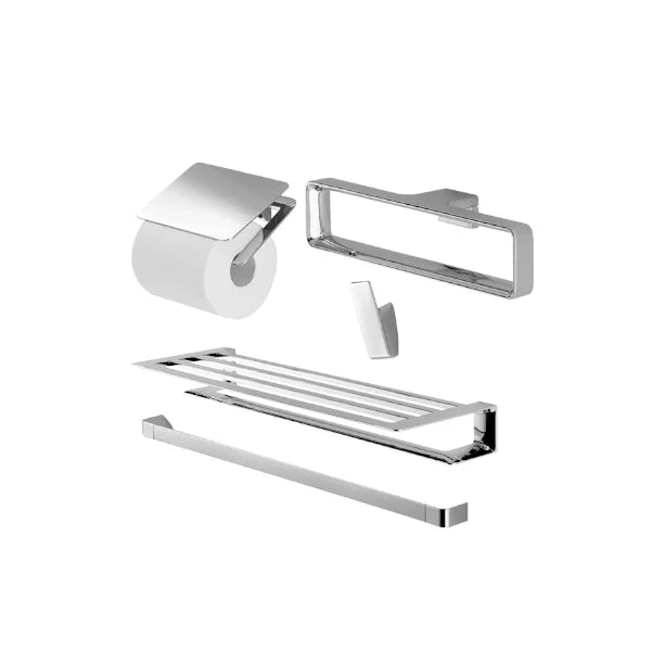 Set of 5 G products: toilet paper holder, towel ring, hanger, towel bar &amp; 2-tier towel bar YS902N5V