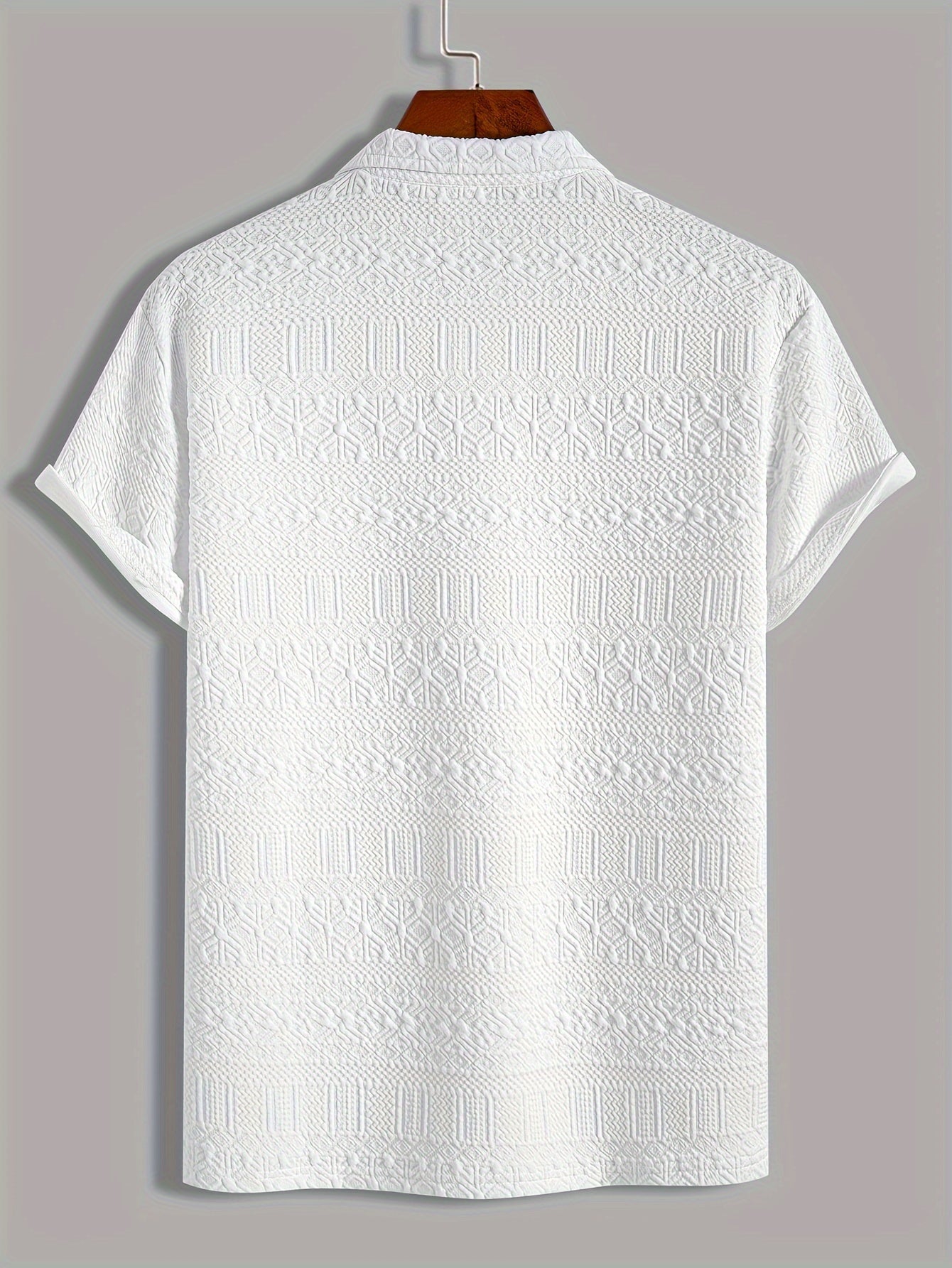 Men's Summer Stretch Geometric Pattern Golf Shirt