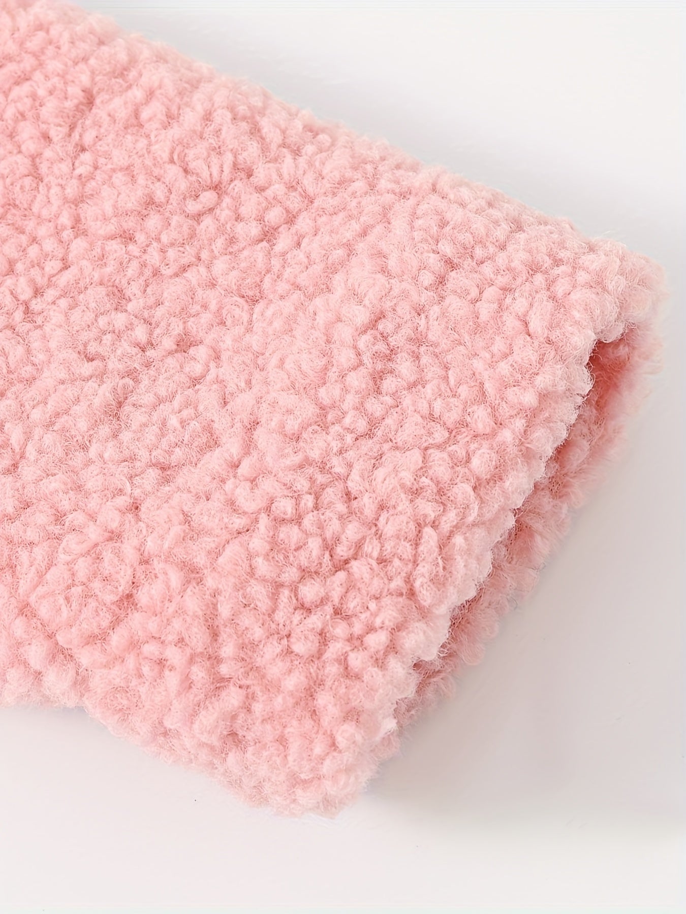 Áo Khoác Bé Gái Hồng Pastel, Lông Mềm, Phong Cách Hàn Quốc - Daisan Mart