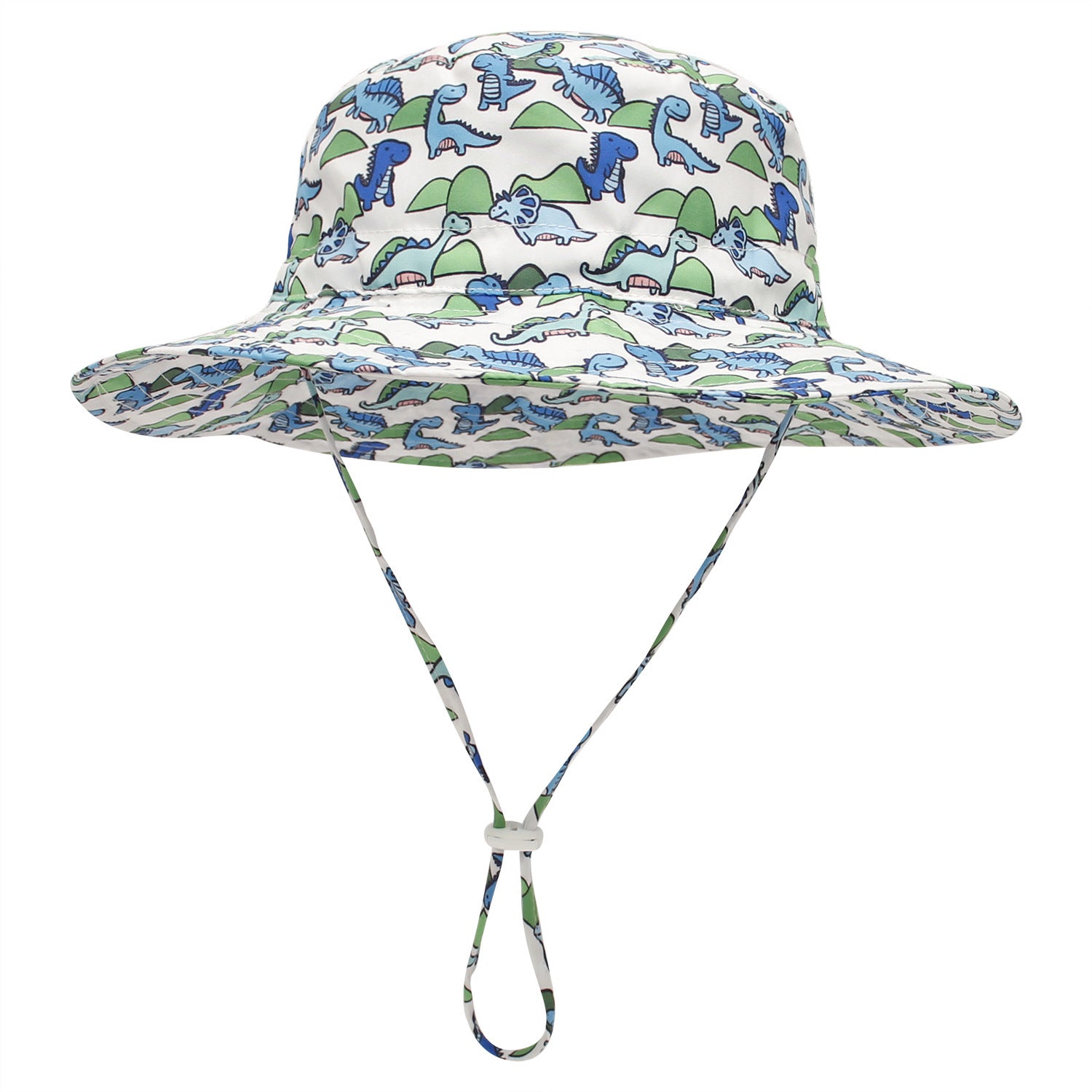 Children's Bucket Hat with Dinosaur and Octopus Print for Sun Protection