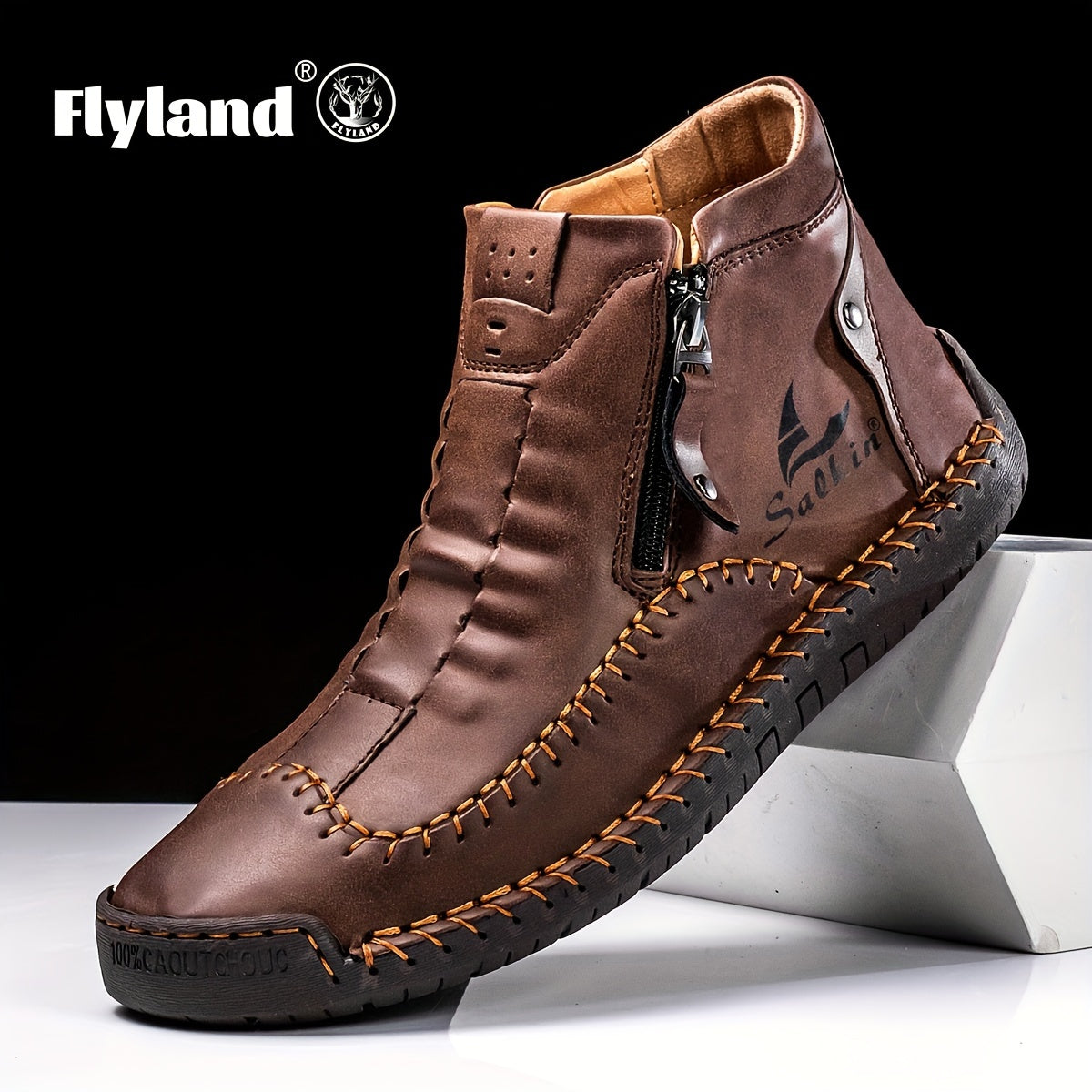 Giày Cổ Ngắn FLYLAND Nam Vintage Chống Trơn Trượt