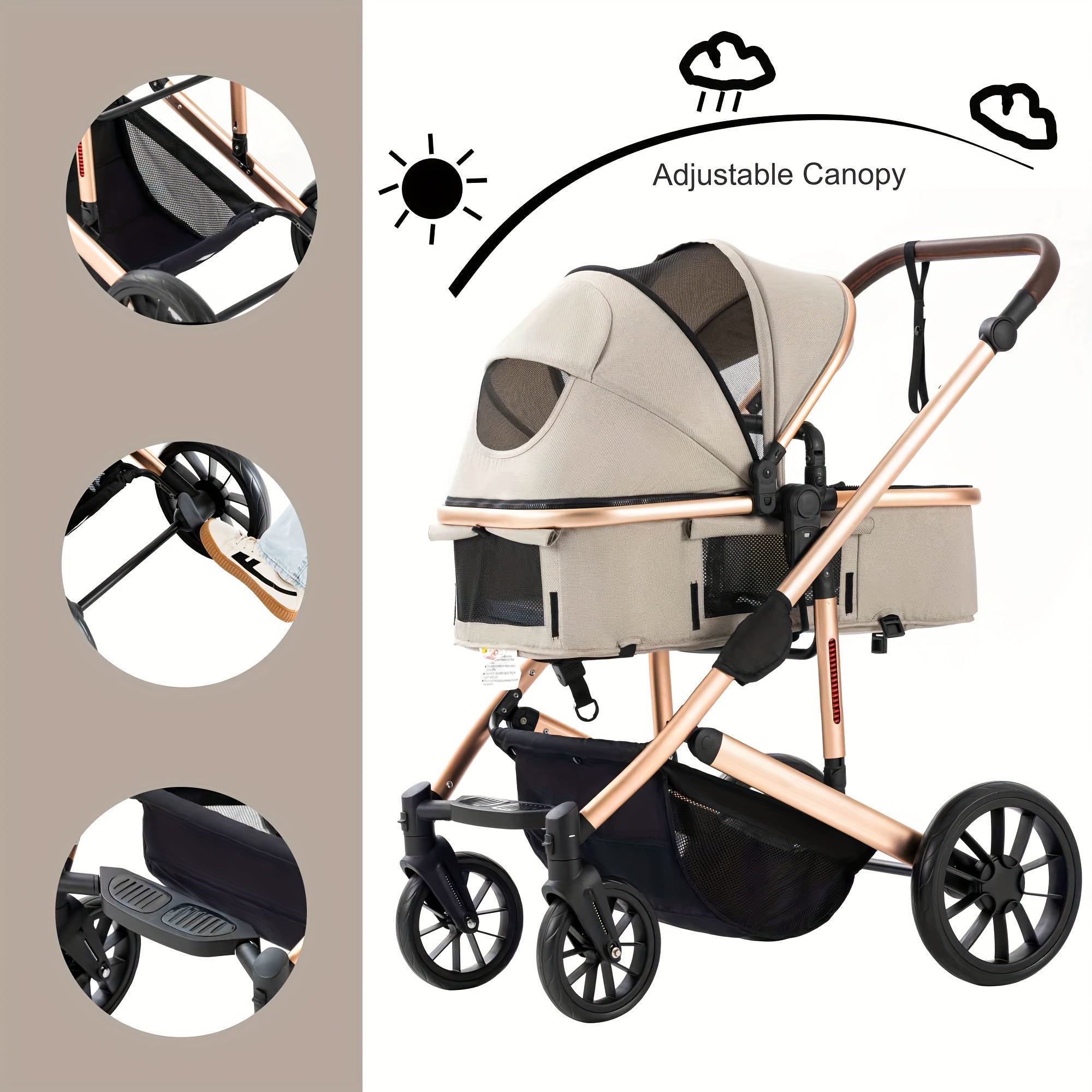 Xe Đẩy Bé Đa Năng 2 Trong 1 Có Ghế Đảo Chiều