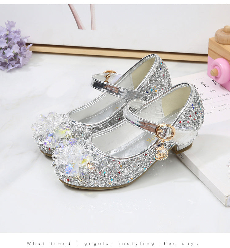 Elsa High Heels Sparkling Floral Feminine Party Shoes