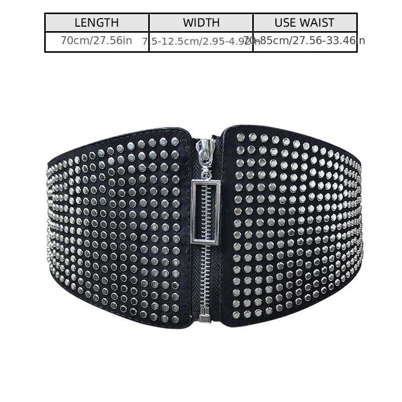 Đai Lưng Co Giãn Đính Đinh Phong Cách Gothic Nữ - Daisan Mart