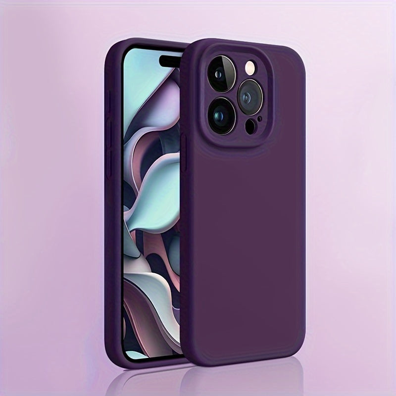 Ốp Lưng Silicon Cao Cấp Bảo Vệ Ống Kính iPhone