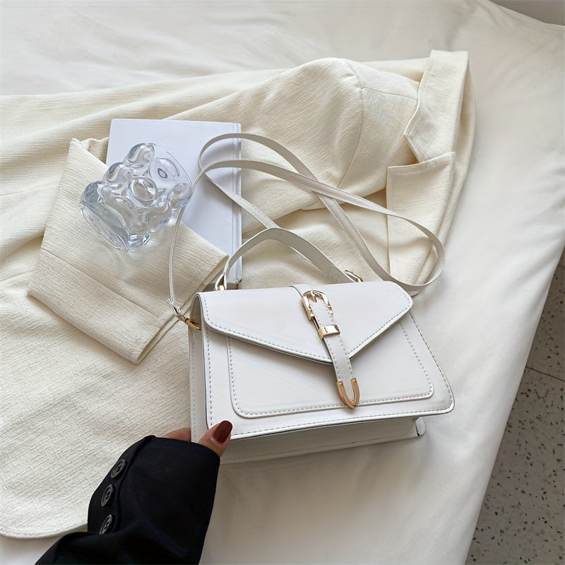 Túi Đeo Chéo Vuông Nhỏ Khóa Thắt Lưng Thanh Lịch