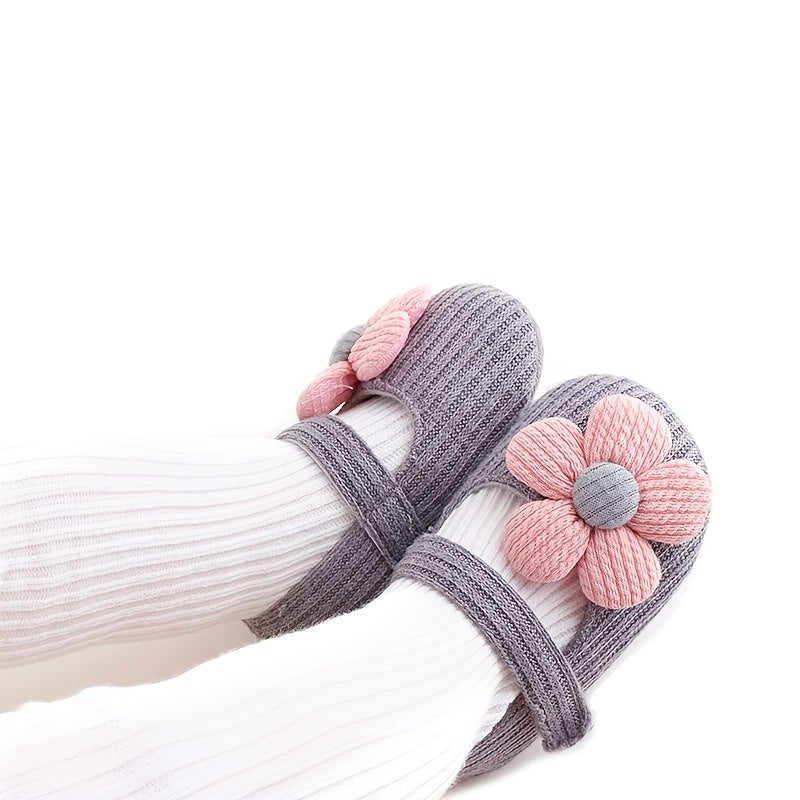 Pretty Flower Girls Shoes, Soft, Light, Breathable Sole