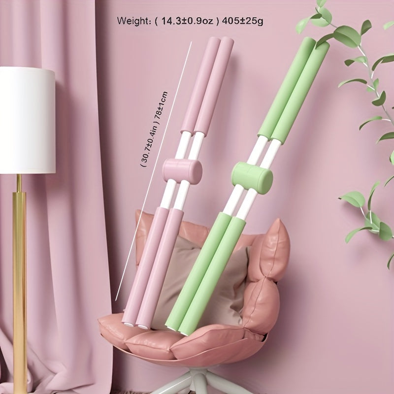 Adjustable Yoga Sticks for & Humpback Syndrome - Portable Stretching Pole with Extendable Length (Pink/Green/Blue) - Ideal for Scoliosis Treatment, Spinal & /Travel - Daisan Mart