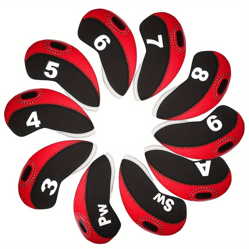Set of 10 Golf Head Covers - Golf Club Protection Accessories