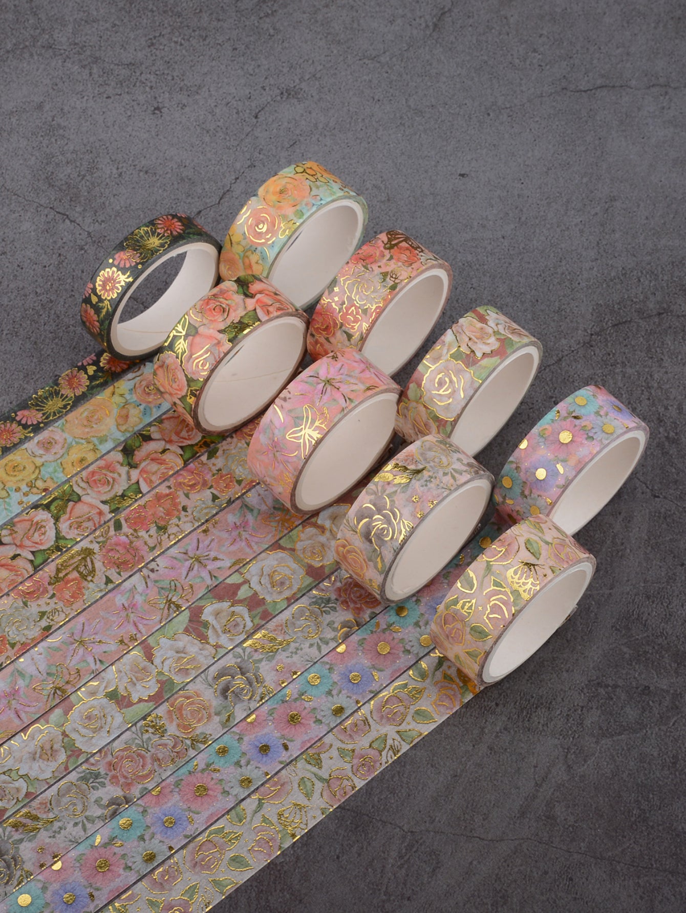 Băng keo Washi hoa 18 cuộn – Dán thủ công, trang trí - Daisan Mart