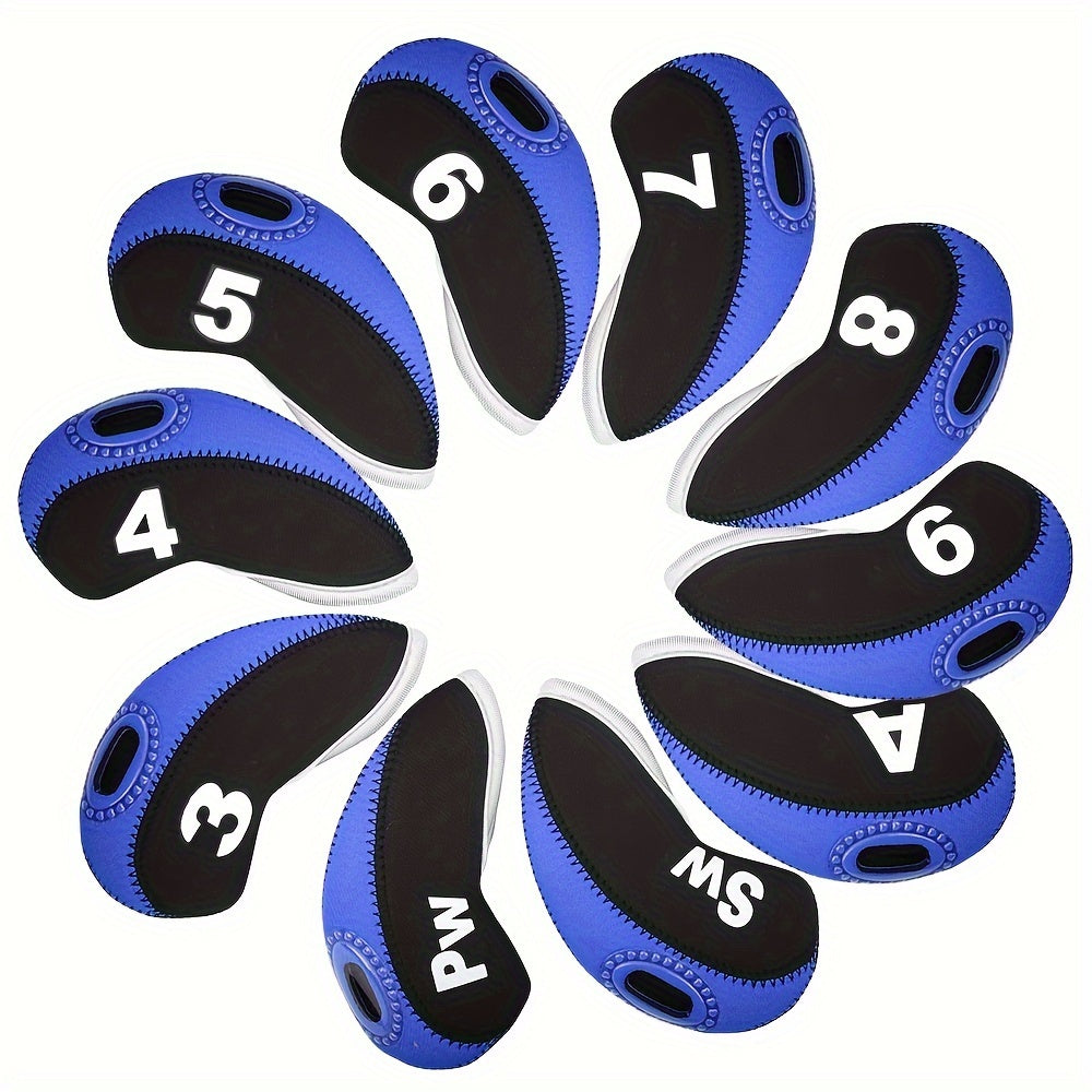 Set of 10 Golf Head Covers - Golf Club Protection Accessories