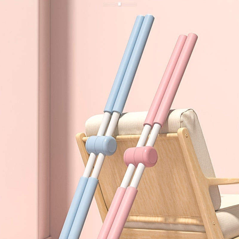 Adjustable Yoga Sticks for & Humpback Syndrome - Portable Stretching Pole with Extendable Length (Pink/Green/Blue) - Ideal for Scoliosis Treatment, Spinal & /Travel - Daisan Mart