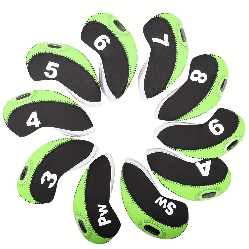 Set of 10 Golf Head Covers - Golf Club Protection Accessories