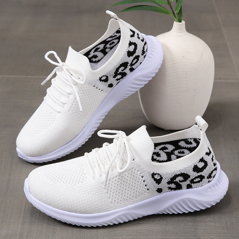 Breathable Leopard Print Women's Sneakers