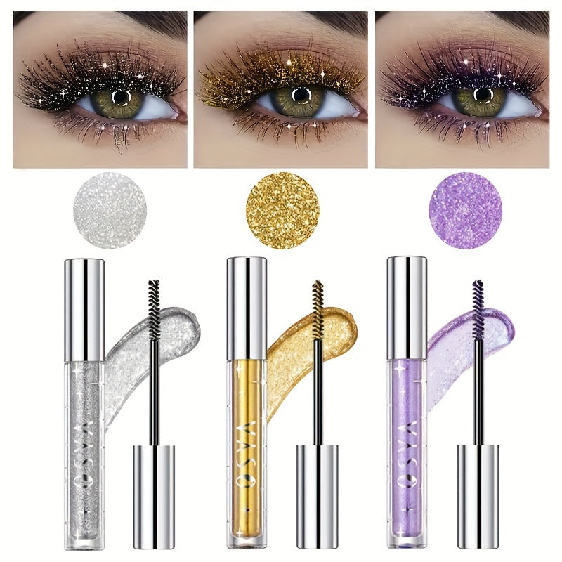 Waterproof Gold Glitter Mascara - Long Lasting, Smudge-Free