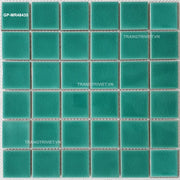Single chip blue-green crackle glaze ceramic mosaic tile, size 48x48mm, code IID55435