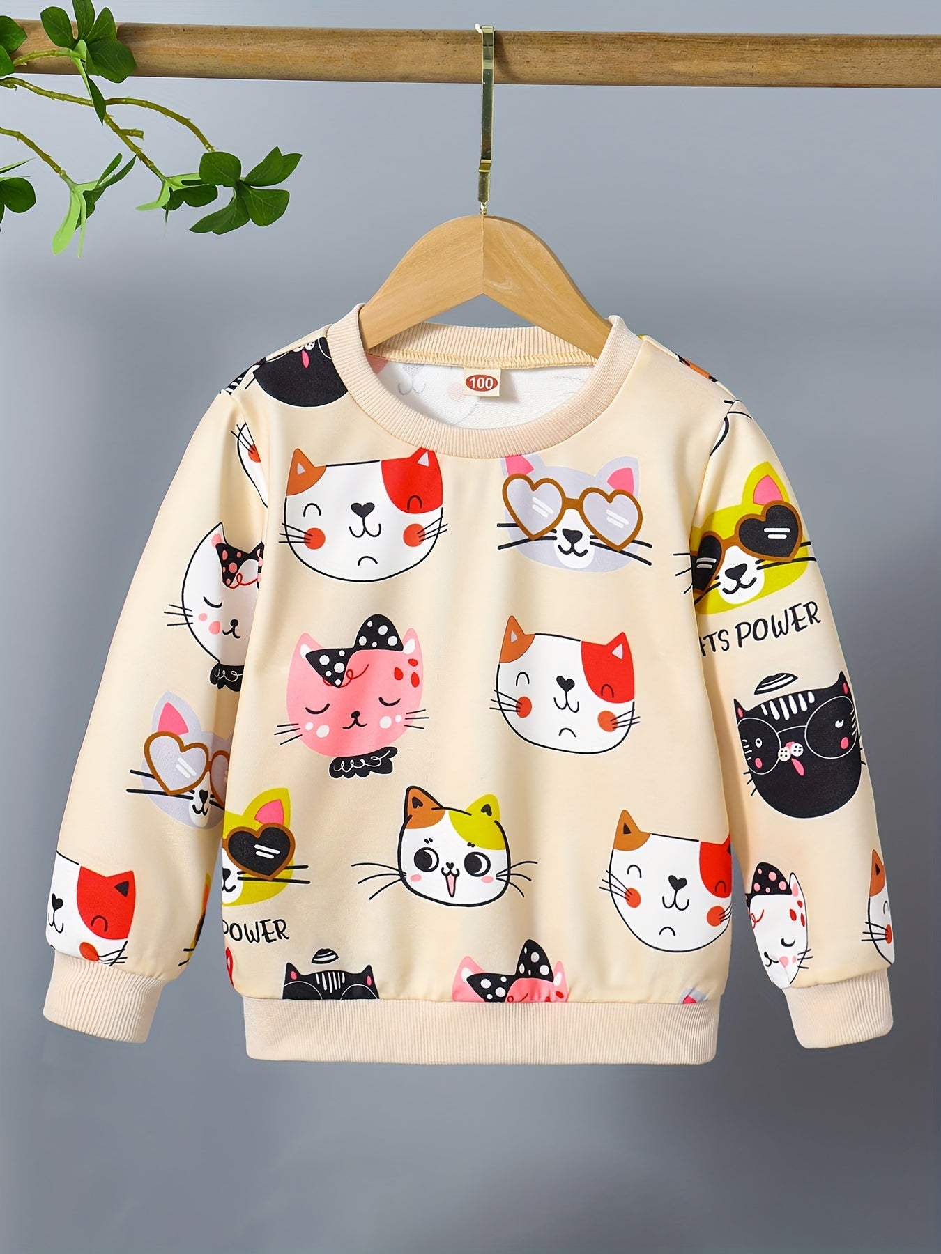 Áo nỉ nữ họa tiết mèo xinh - Hồng nhạt, trẻ trung - Daisan Mart