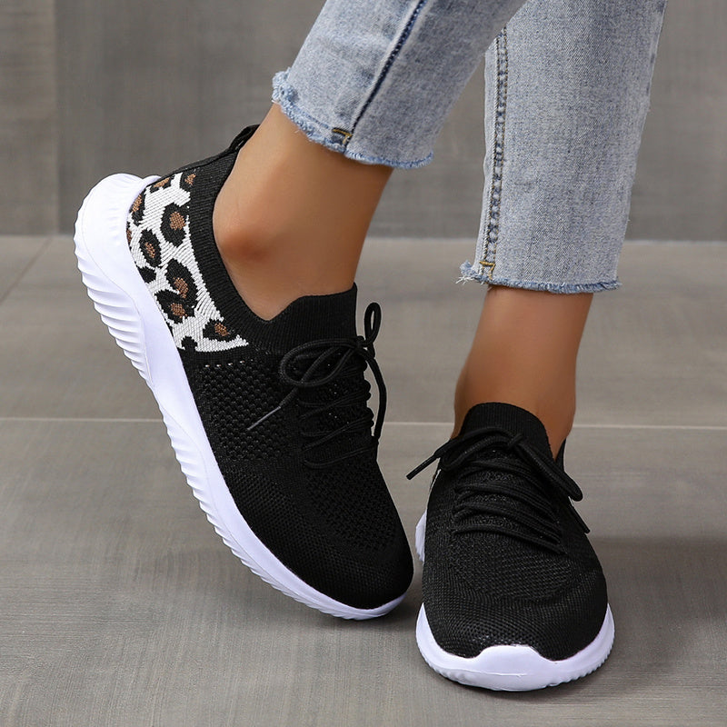 Breathable Leopard Print Women's Sneakers