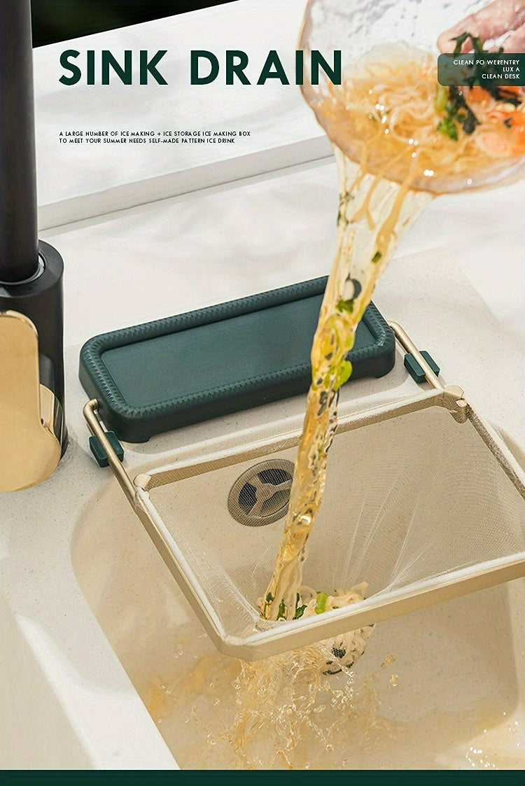 [Foldable Sink Strainer] Sink Filter Rack | Foldable | Mesh Bag | Anti-Clogging | Easy to Use