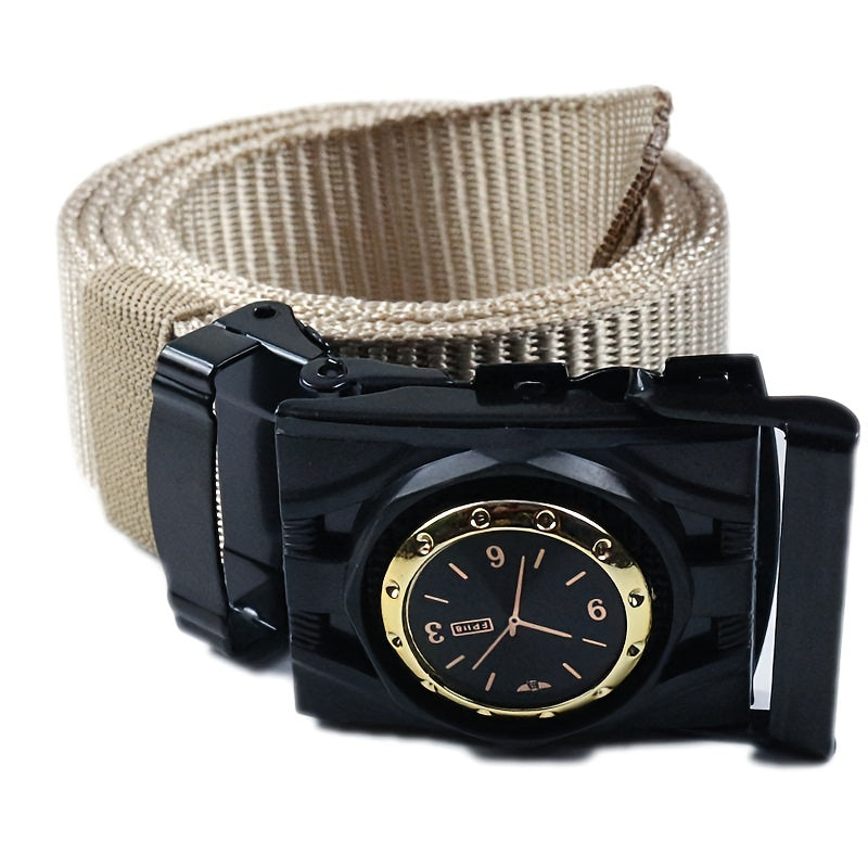 Men's Nylon Belt with Fashionable Buckle