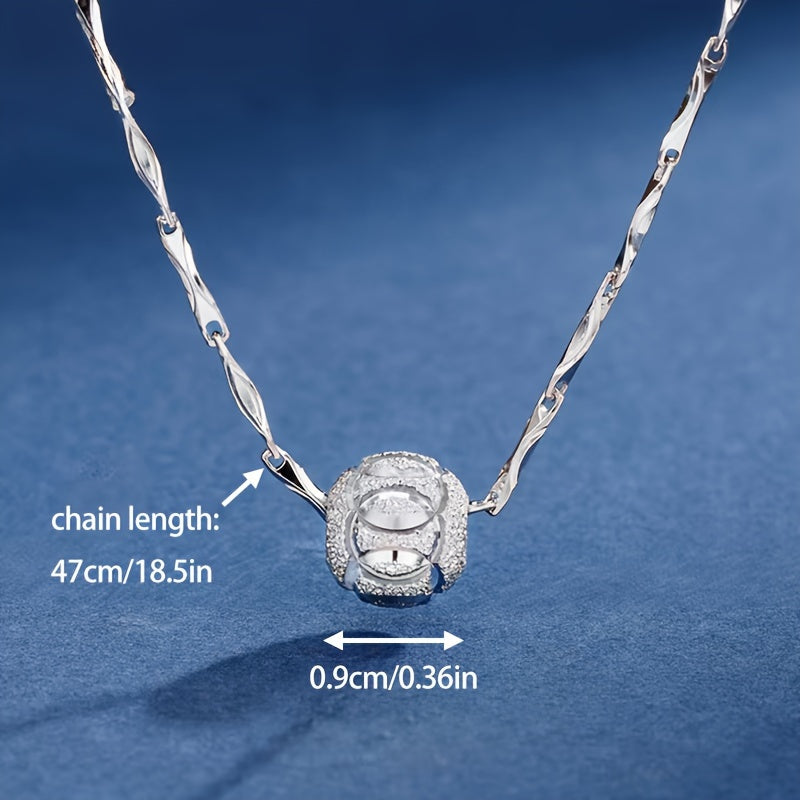 925 Silver Necklace Lucky Beads Elegant Allergy