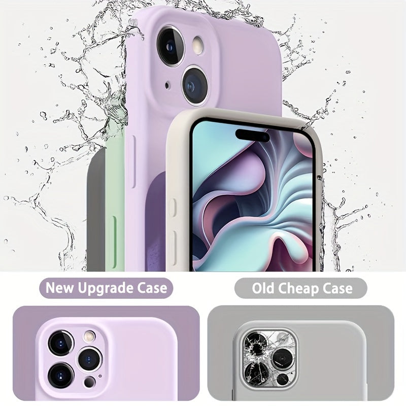 Ốp Lưng Silicon Cao Cấp Bảo Vệ Ống Kính iPhone