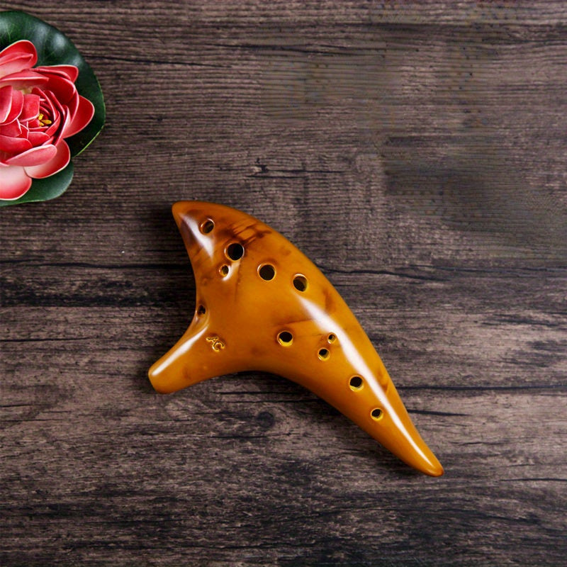 [Traditional Instrument] 12-Hole Chinese Dizi Flute | C Key | Traditional Instrument | Baked Glaze Finish | Professional & Beginner Musicians | Cultural Learning | Classic Musical Design | Glossy Finish