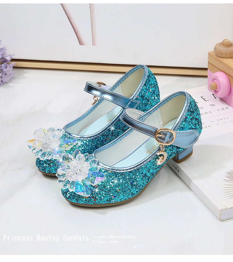 Elsa High Heels Sparkling Floral Feminine Party Shoes