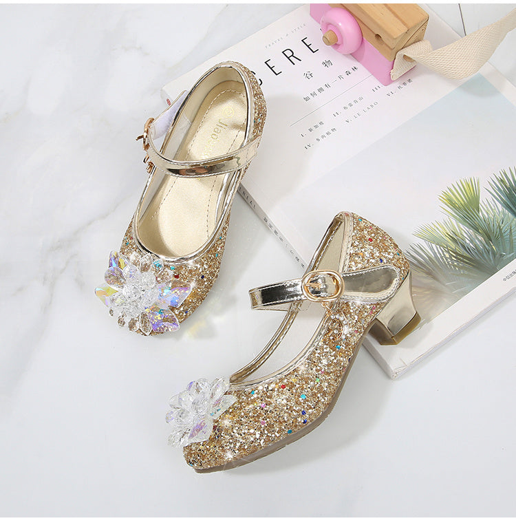 Elsa High Heels Sparkling Floral Feminine Party Shoes