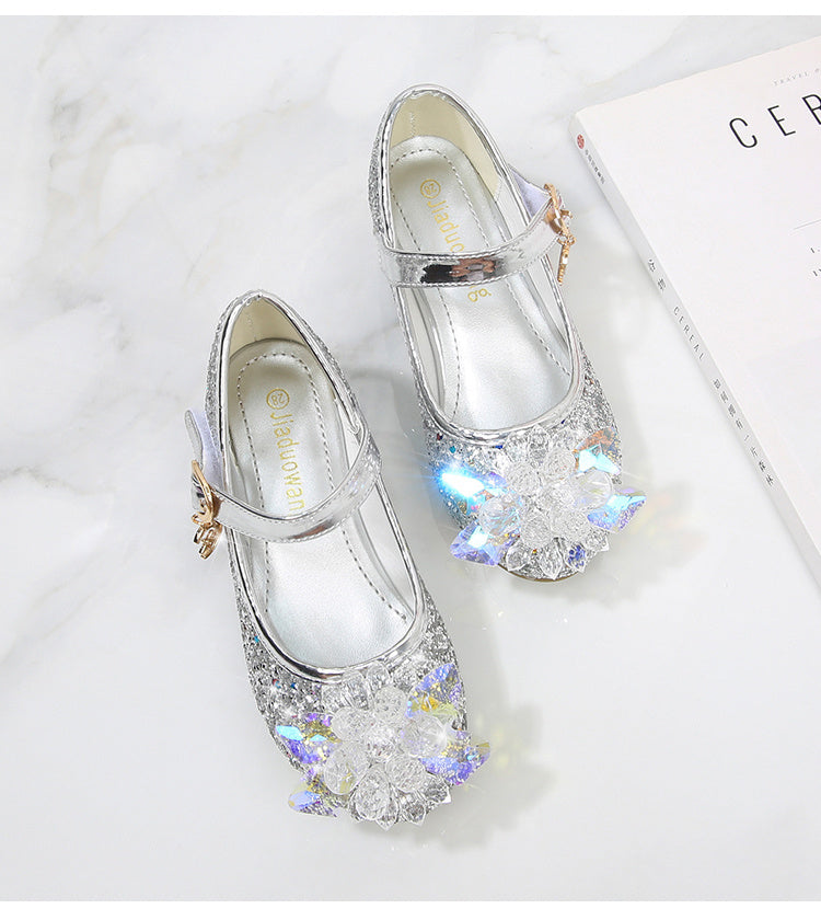 Elsa High Heels Sparkling Floral Feminine Party Shoes