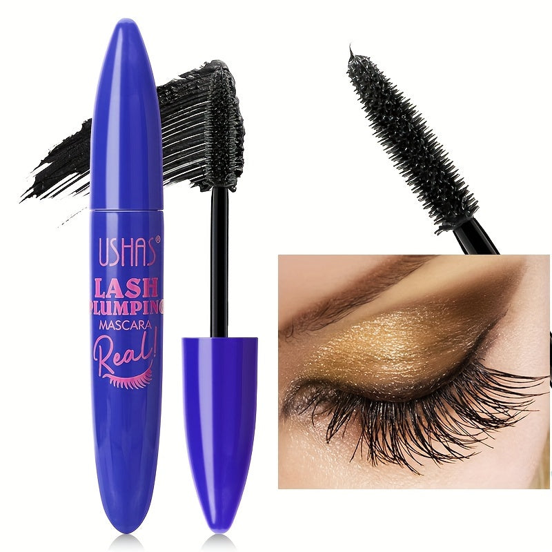Ushas Mascara Thick &amp; Lengthening Lashes, Dark Black, 24h, Smudge-Proof