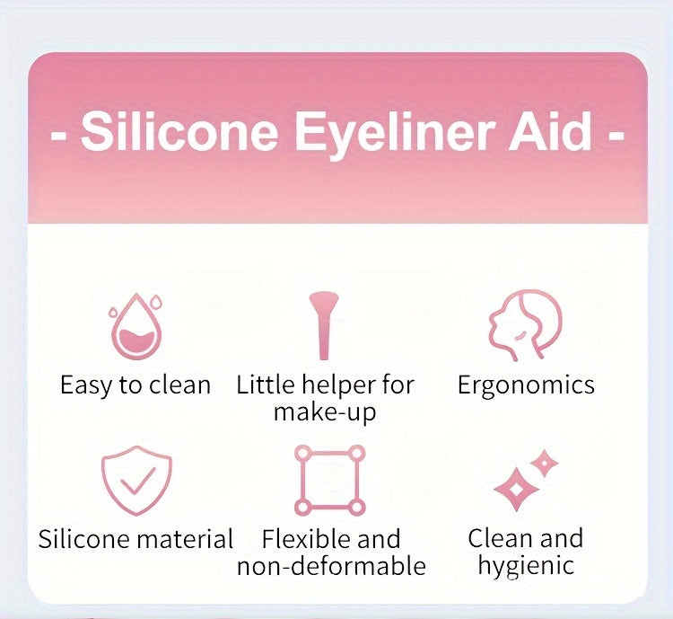 Reusable silicone multi-purpose eyeliner shield