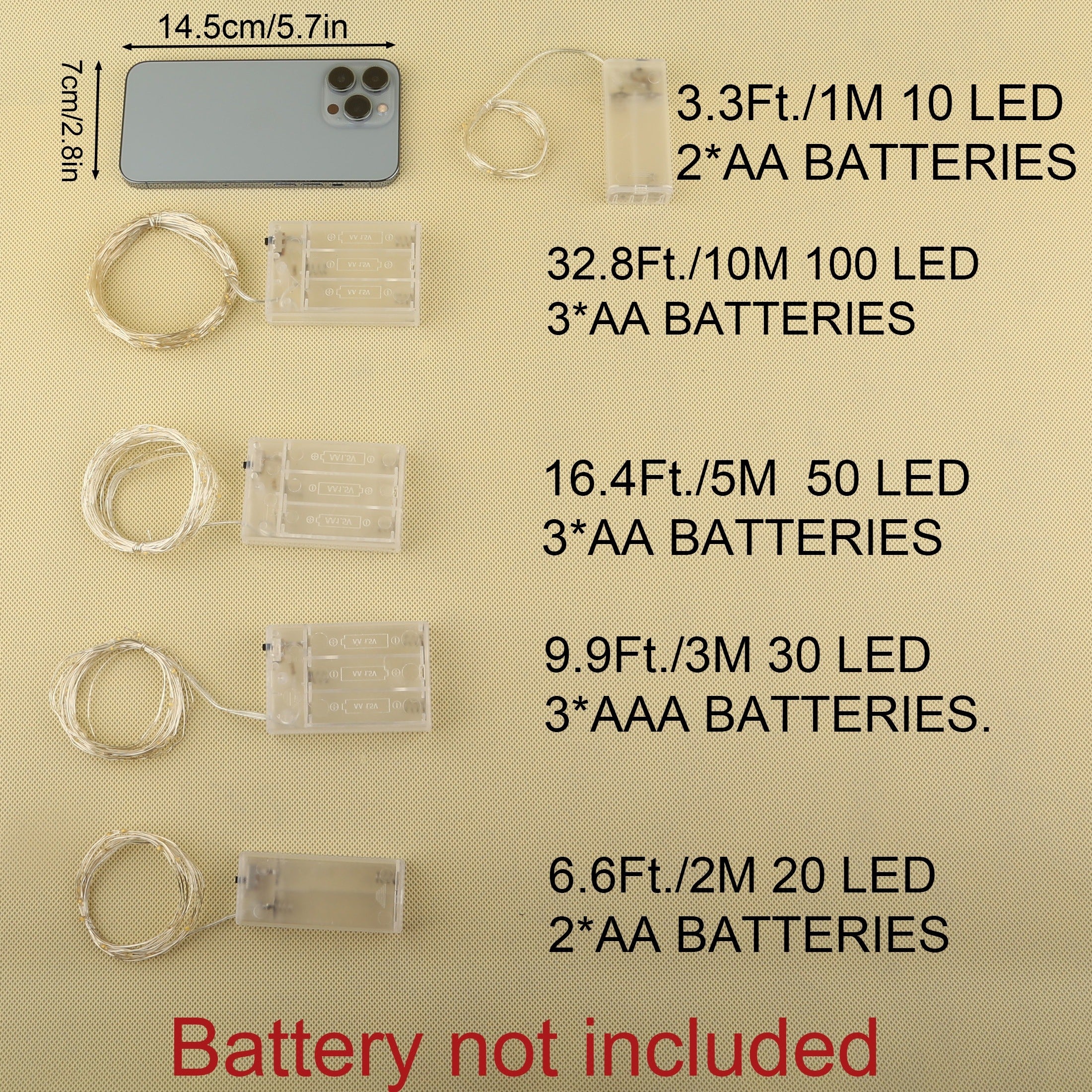 50/100LED Christmas Halloween Wedding Decoration Lights String