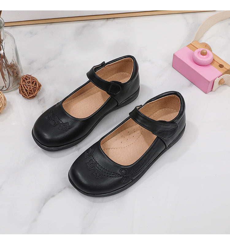 Black Doll Slippers for Girls - Anti-slip Sole, Comfortable