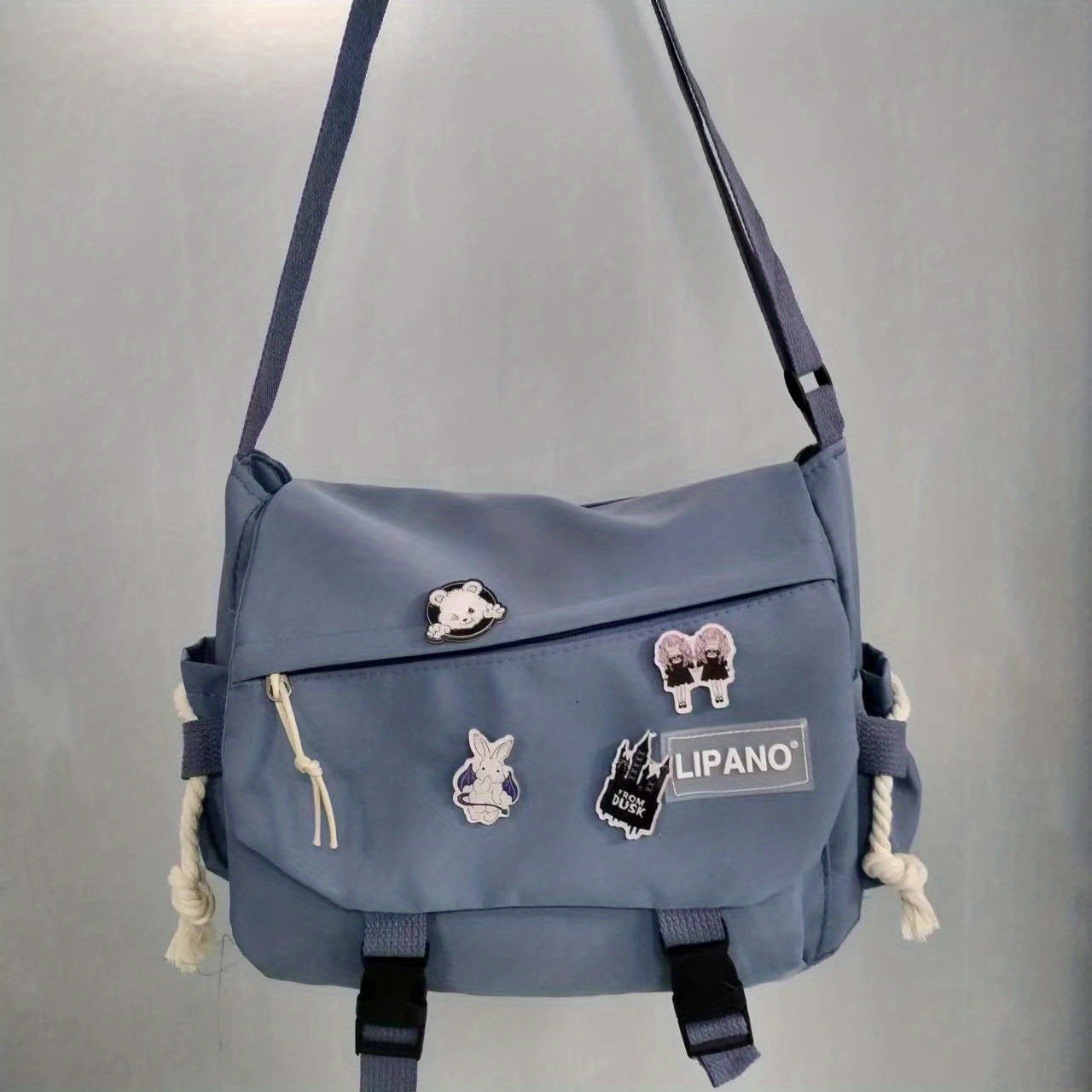 Men's Canvas Crossbody Bag, Spacious, Convenient for Laptop