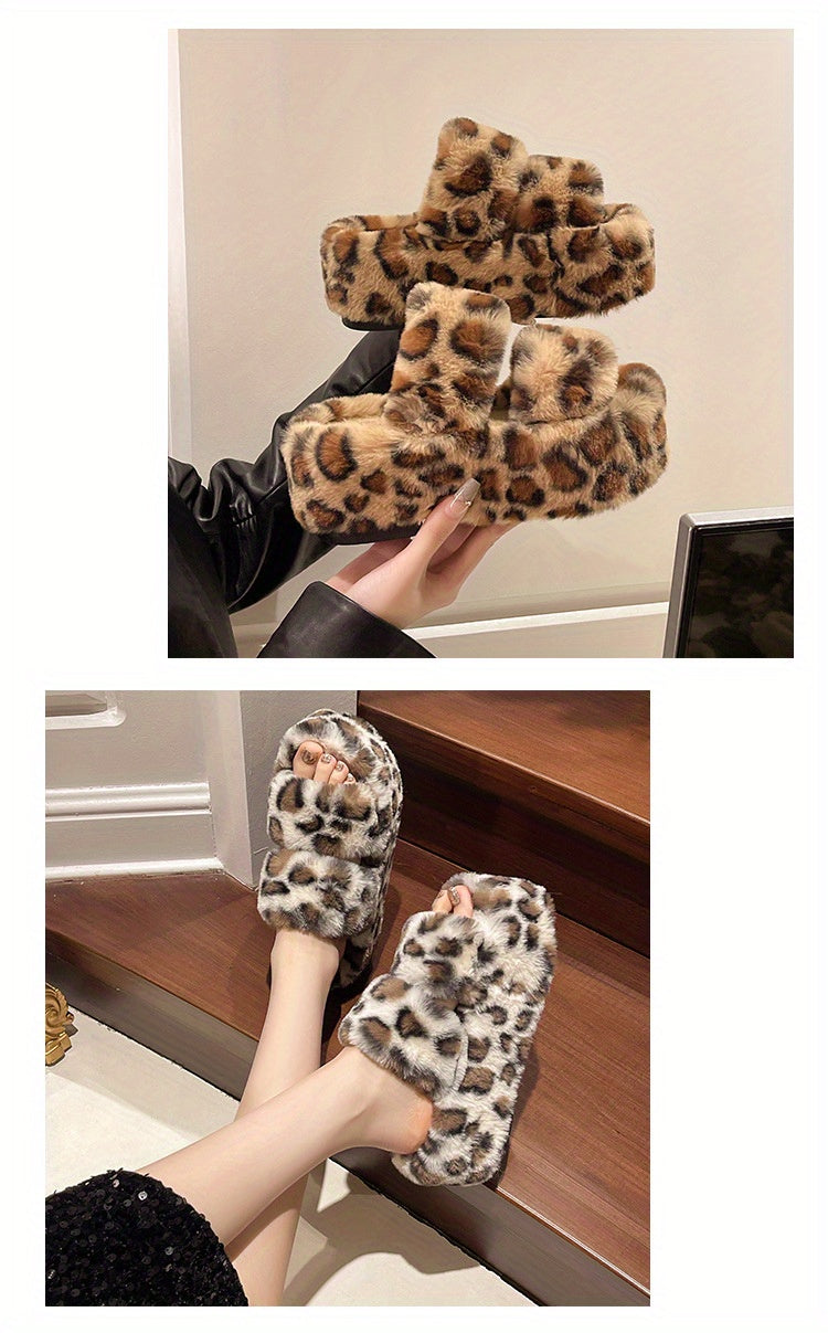 Dép Lông Báo Đế Cao Tăng Chiều Cao Thu Đông 2024