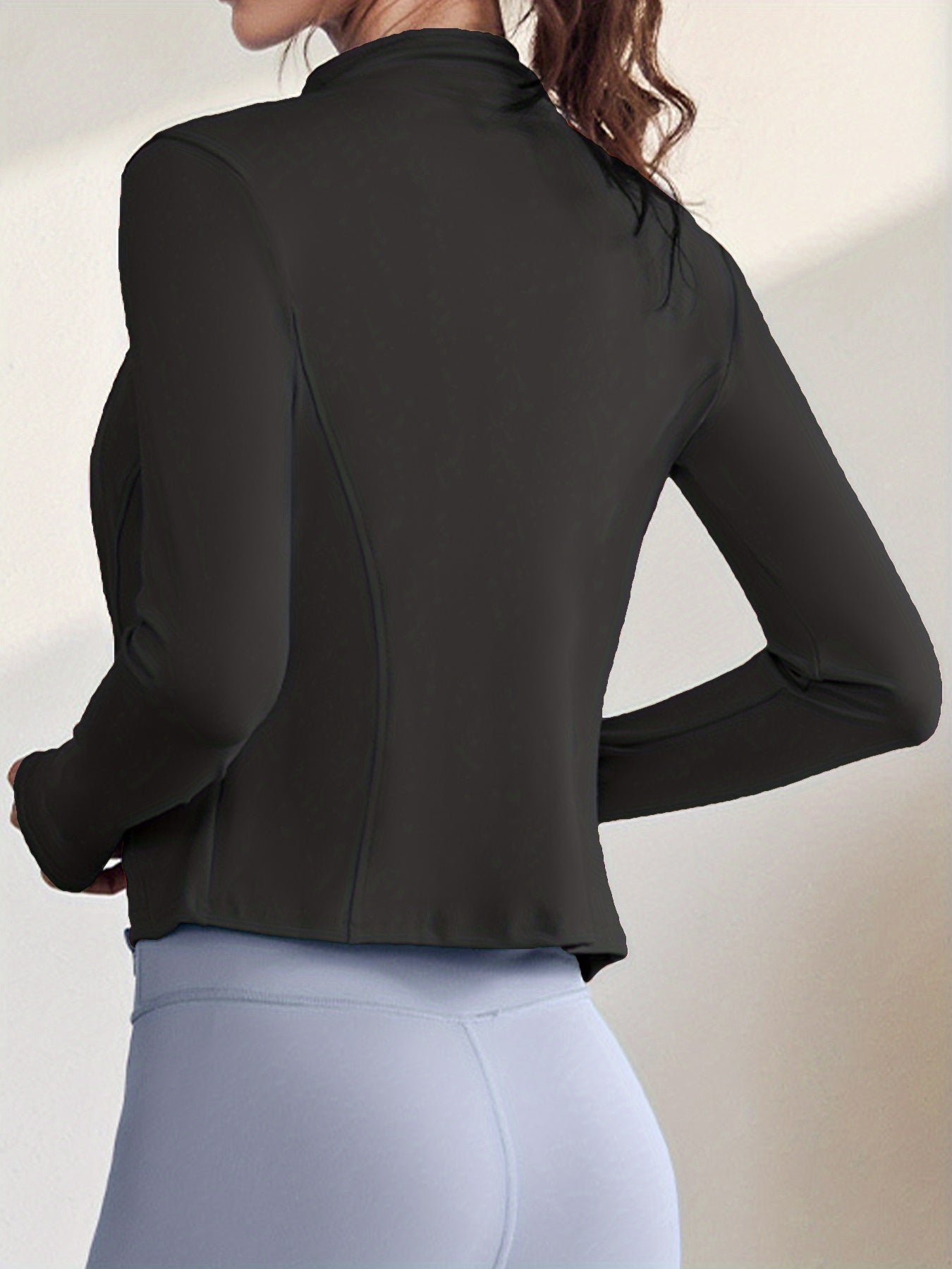 Women's Sports Jacket: Zip Turtleneck &amp; Fingerholes
