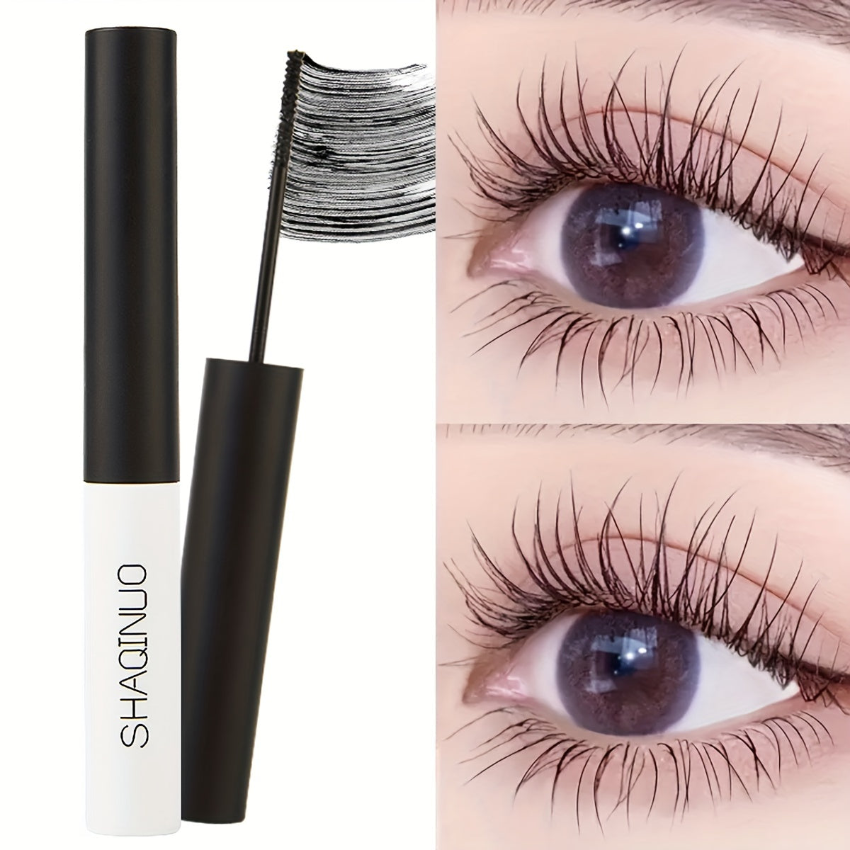 Mascara 3pcs Thin Brush Long Thick Curly Lashes No Smudge